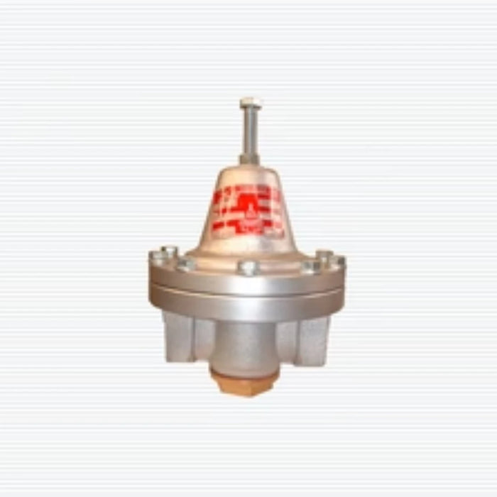 valvula reguladora; imagen de una valvula de color metalica con detalles dorado y rojos en un fondo de color blanco