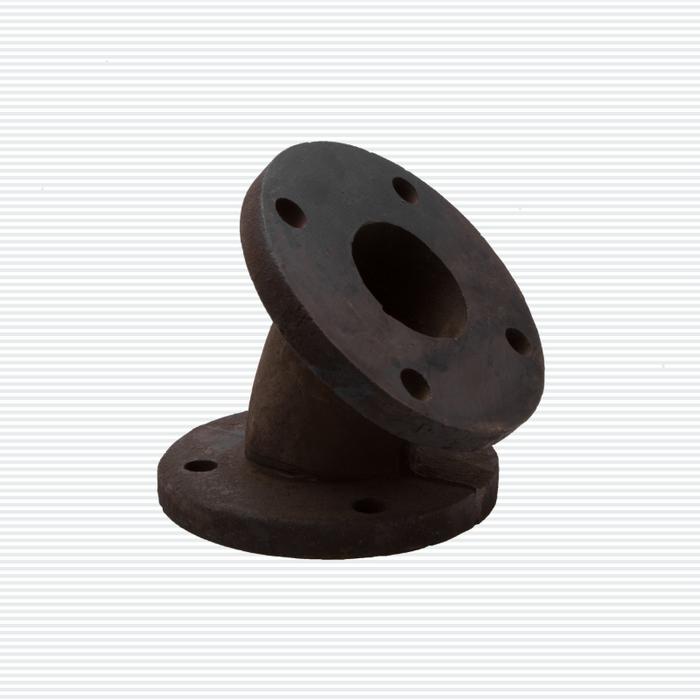 El codo 45° bridado de fierro fundido es perfecto para cambios de dirección en sistemas de tuberías industriales, garantizando fiabilidad y resistencia.